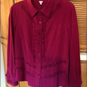 Women’s Berry Long Sleeved Reba brand shirt XL Very nice